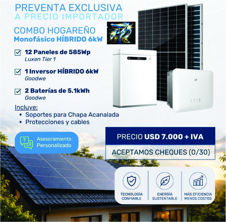 Combo Hogareño Monofásico HÍBRIDO 6kW